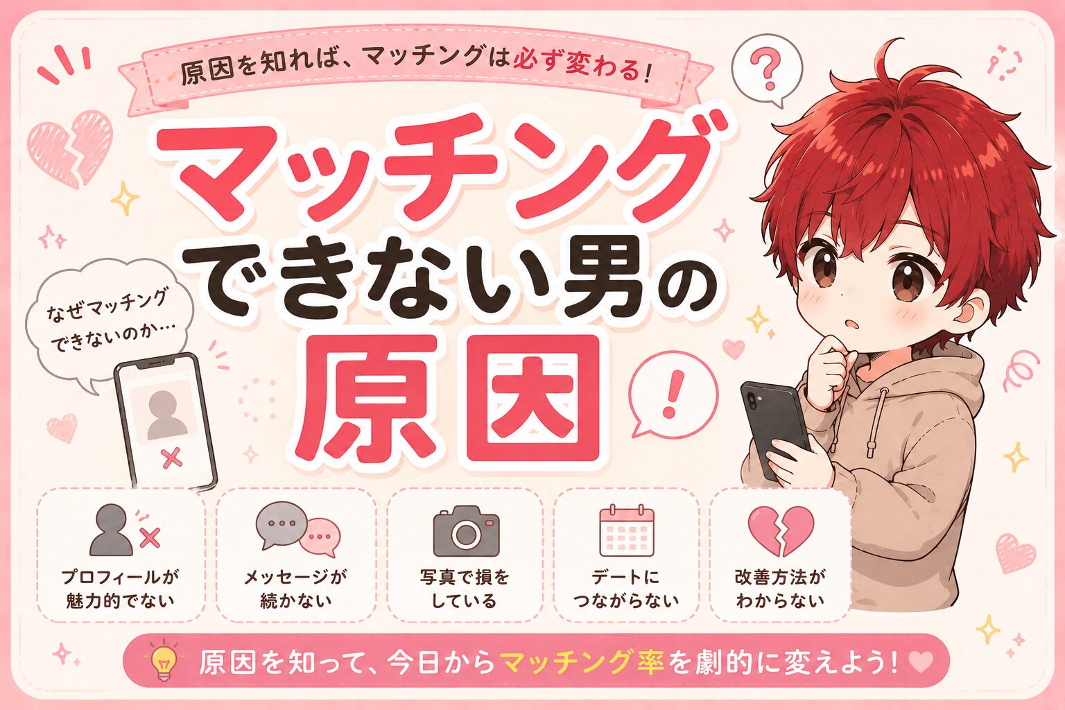 マッチングできない男の原因