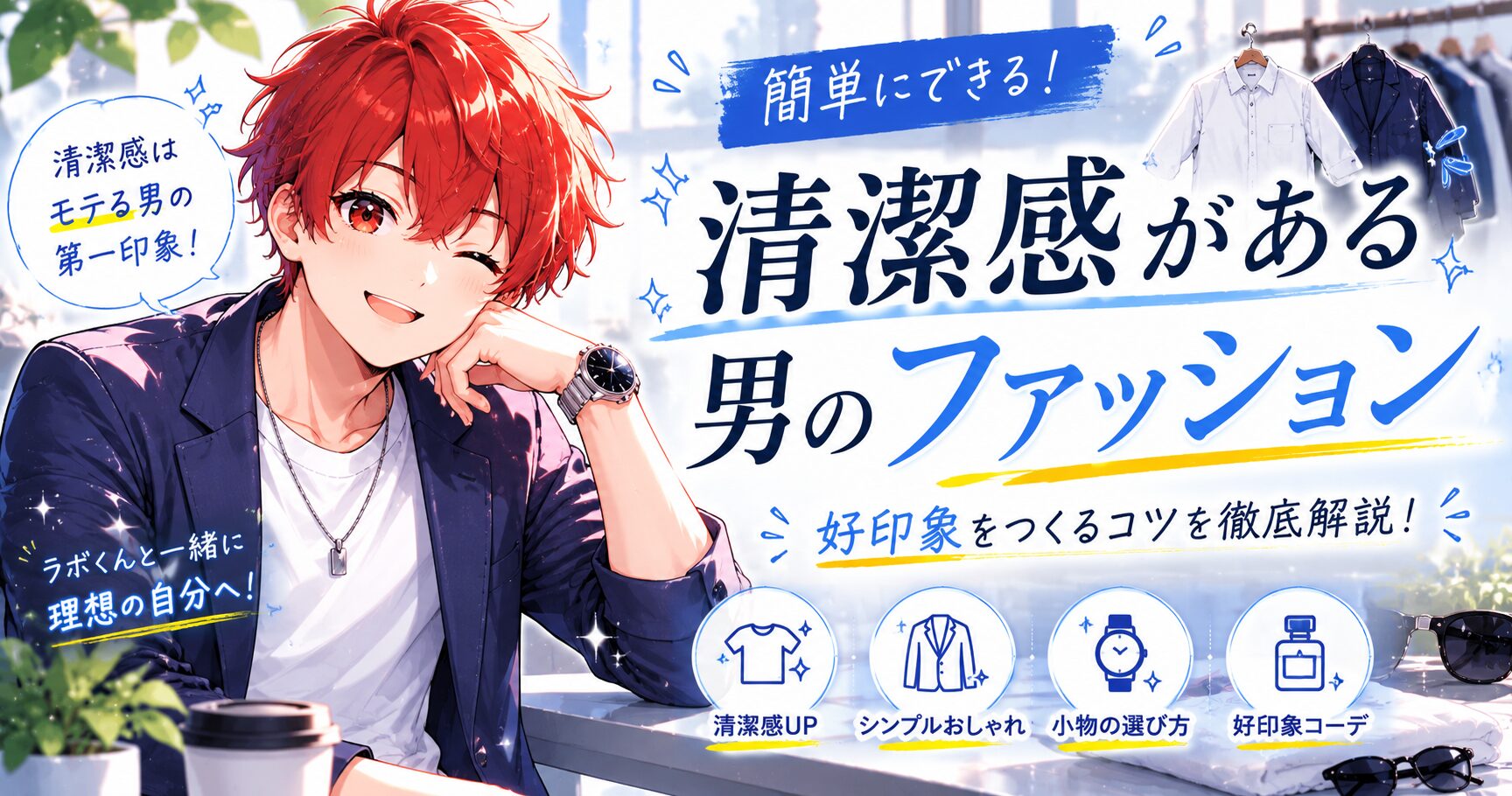 清潔感がある男のファッション